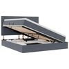 vidaXL Lit avec rangement et matelas Gris fonc&eacute; 180 x 200 cm Velours