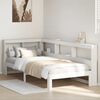 vidaXL Lit biblioth&egrave;que sans matelas blanc 90x190cm bois de pin massif