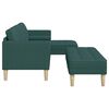 vidaXL Ensemble de Canap&eacute;s avec coussin 2 pcs Vert fonc&eacute; Polyester