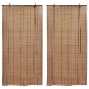 vidaXL Stores roulants en bambou 2 pcs 150x220 cm Marron