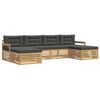 vidaXL Ensemble de canap&eacute;s d'ext&eacute;rieur 6 pc Blanc et anthracite