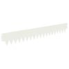 vidaXL Bordure de Pelouse 10 pcs 103 x 15 cm m&eacute;tal Blanc