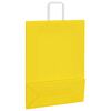 vidaXL Sacs en papier 250 pcs avec poign&eacute;es jaune 32x12x42 cm