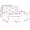 vidaXL Sommier &agrave; lattes de lit matelas et LED Gris clair 160x200 cm