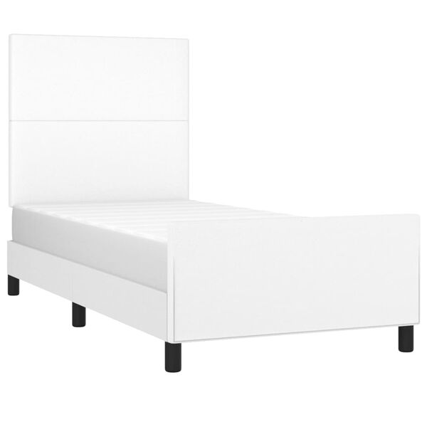 vidaXL Cadre de lit sans matelas blanc 90x200 cm similicuir