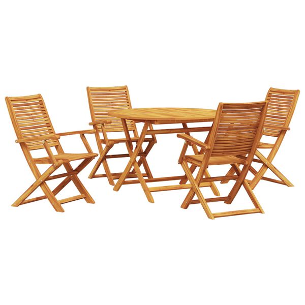 vidaXL Ensemble de salle &agrave; manger pour jardin 5 pcs Marron