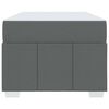 vidaXL Cadre de lit avec matelas Gris fonc&eacute; 90 x 190 cm tissu