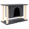 vidaXL Arbre &agrave; chat avec griffoirs en sisal Gris fonc&eacute; 50 cm