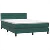 vidaXL Sommier &agrave; lattes de lit et matelas vert fonc&eacute; 160x220cm velours
