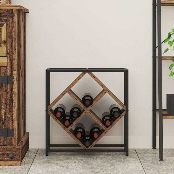 vidaXL &Eacute;tag&egrave;re &agrave; vin Bois ancien 51 x 18 x 52,5 cm Bois d'ing&eacute;nierie