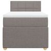 vidaXL Sommier &agrave; lattes de lit avec matelas Taupe 80x200 cm Tissu