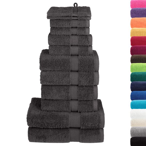 vidaXL Ensemble de serviettes de qualit&eacute; sup&eacute;rieure SOLUND 12 pcs