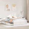 vidaXL Cadre de lit sans matelas blanc 135x190 cm bois de pin massif