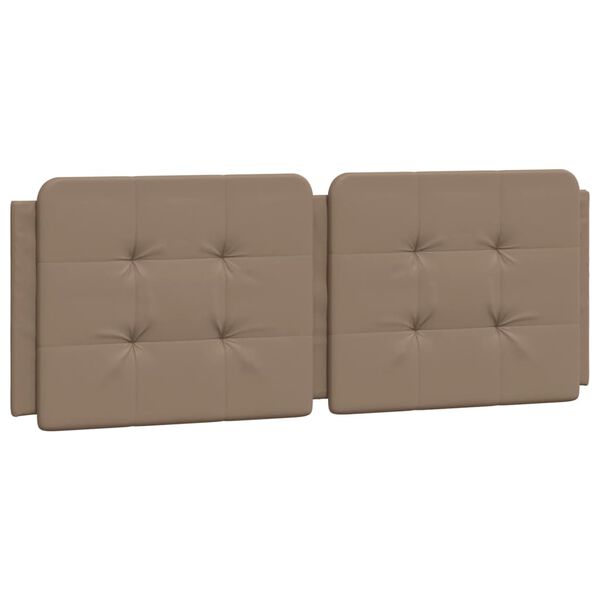 vidaXL Coussin de t&ecirc;te de lit Zadar cappuccino 120 cm similicuir