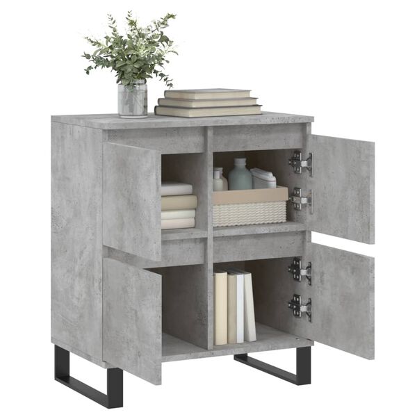 vidaXL Buffet Gris b&eacute;ton 60x35x70 cm Bois d'ing&eacute;nierie