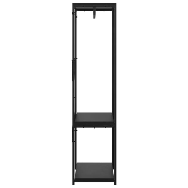 vidaXL Garde-robe Noir 60x40x167 cm M&eacute;tal et agglom&eacute;r&eacute;