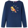 vidaXL T-shirt enfants &agrave; manches longues bleu marine 128