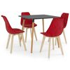 vidaXL Ensemble de salle &agrave; manger 5 pcs Rouge