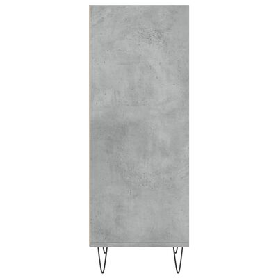 vidaXL Buffet gris béton 34,5x32,5x90 cm bois d'ingénierie