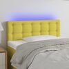 vidaXL T&ecirc;te de lit &agrave; LED Vert 90x5x78/88 cm Tissu
