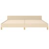 vidaXL Cadre de lit sans matelas cr&egrave;me 200x200 cm tissu