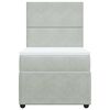 vidaXL Sommier &agrave; lattes de lit et matelas Gris clair 100x200cm Velours