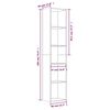 vidaXL Biblioth&egrave;que Ch&ecirc;ne marron 40x30x189 cm Bois d'ing&eacute;nierie