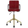 vidaXL Chaises &agrave; manger pivotantes lot de 4 rouge bordeaux velours