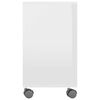vidaXL Table d'appoint Blanc brillant 70x35x55 cm Bois d'ing&eacute;nierie