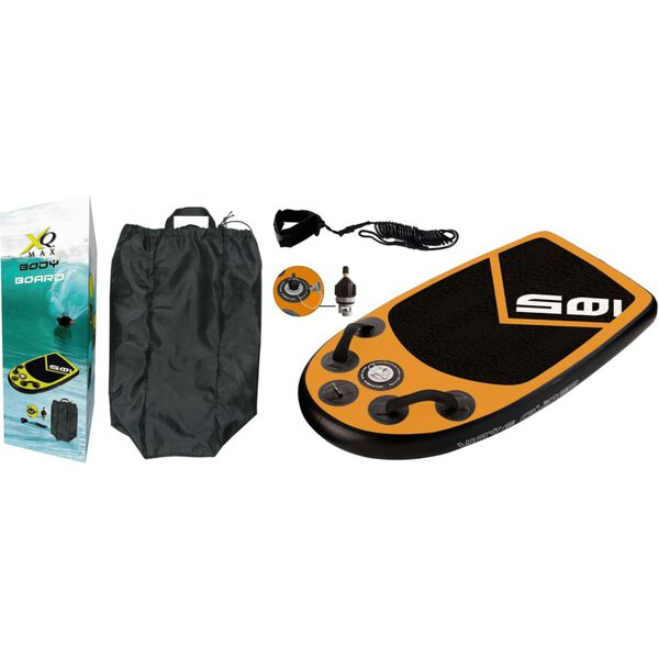 XQ Max Planche de bodyboard 105x60x10 cm Orange et noir