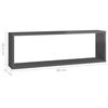 vidaXL &Eacute;tag&egrave;res cube murales 4pcs Gris brillant 80x15x26,5 cm