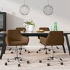 vidaXL Chaises &agrave; manger pivotantes lot de 4 Marron Velours