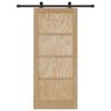 vidaXL Porte coulissante ORKDAL Marron 86 x 198,5 cm Pin massif