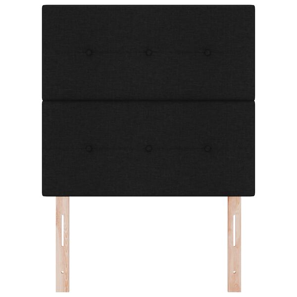 vidaXL T&ecirc;te de lit avec t&ecirc;te de lit Noir 90 cm Cuir synth&eacute;tique