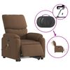 vidaXL Fauteuil inclinable de massage &eacute;lectrique Marron Tissu