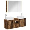 vidaXL Ensemble d'armoire de salle de bain 4 pc Bois ancien