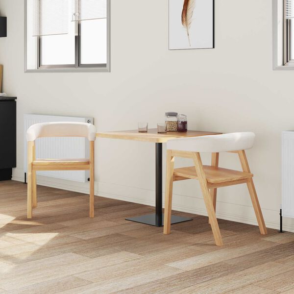 vidaXL Chaises de salle &agrave; manger 2 pcs Naturel 54 x 57 x 73 cm