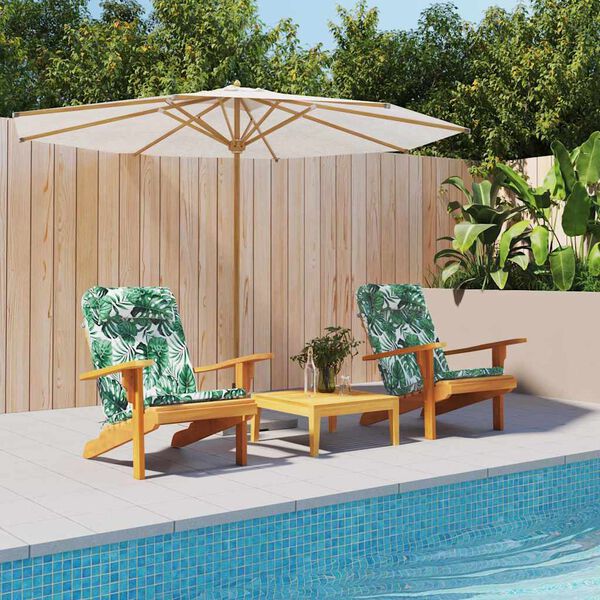 vidaXL Coussins de chaise Feuille 2 pcs Motif feuille 58 x 77 x 4,5 cm