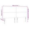 vidaXL T&ecirc;te de lit &agrave; LED Rose 180x5x118/128 cm Velours