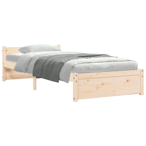 vidaXL Cadre de lit sans matelas bois massif 90x190 cm