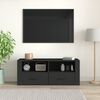 vidaXL Meuble TV Noir 100x35x40 cm Bois d'ing&eacute;nierie
