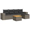vidaXL Salon de jardin 6 pcs avec coussins gris r&eacute;sine tress&eacute;e