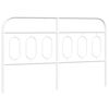vidaXL T&ecirc;te de lit de remplacement m&eacute;tal blanc 140 cm