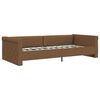 vidaXL Lit avec matelas et &eacute;clairage USB Marron Tissu 90x200 cm