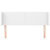 vidaXL T&ecirc;te de lit avec oreilles Blanc 147x16x78/88 cm Similicuir