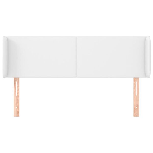 vidaXL T&ecirc;te de lit avec oreilles Blanc 147x16x78/88 cm Similicuir