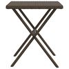 vidaXL Chaises longues lot de 2 avec table marron r&eacute;sine tress&eacute;e