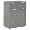 vidaXL Buffet Gris brillant 60x35x80 cm Bois d'ing&eacute;nierie