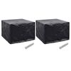 vidaXL Housses de salon de jardin 2 pcs 8 &oelig;illets 122x112x98 cm
