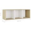 vidaXL Ensemble de meubles TV 3 pcs Blanc ch&ecirc;ne sonoma Bois ing&eacute;nierie